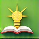 Icône représentant l'innovation pédagogique avec une étincelle et un livre.